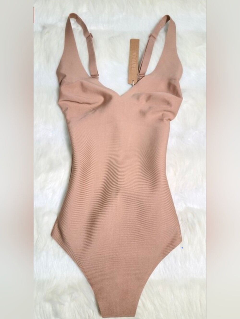 SKIMS Body Core Sculpt Thong Bodysuit Tan Sienna Women XS NEW